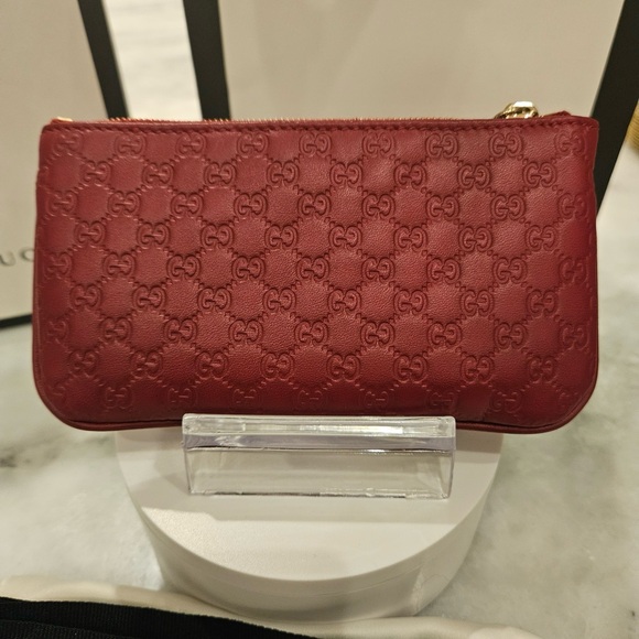 Gucci Microguccissima Key Pouch In Red - Picture 3 of 8